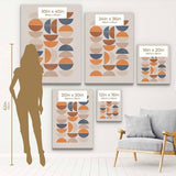 Orange semi-circle Wall Art Canvas 2940