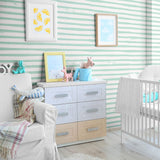 Blue Striped Removable Wallpaper 2414| Walls By Me