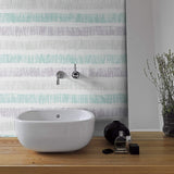 Green and Grey Striped Removable Wallpaper 1822| Walls By Me
