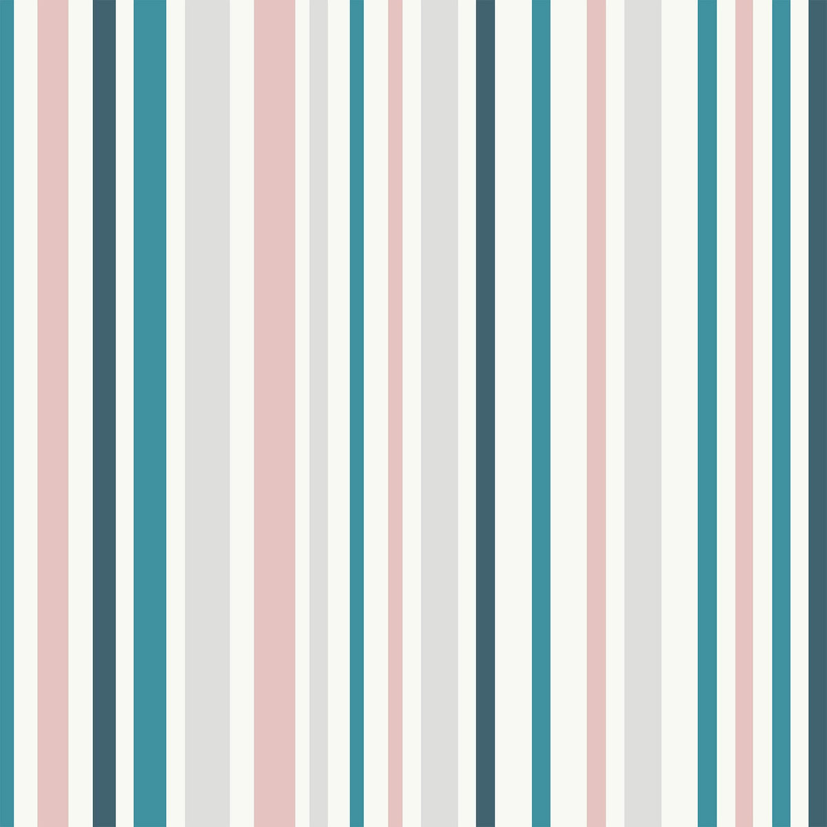 teal striped wallpaper