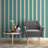 Green and Grey Vertical Peel and Stick Removable Wallpaper