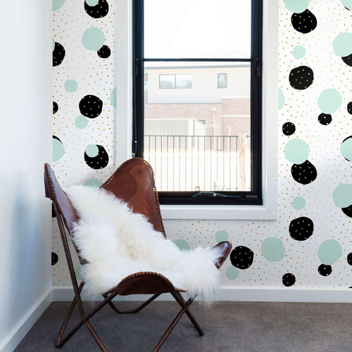 Gold and Green Texture Teens Peel and Stick Removable Wallpaper