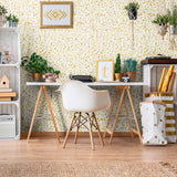 Yellow Bubbles Teens Peel and Stick Removable Wallpaper