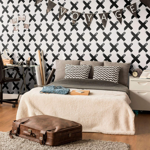 White Cross Teens Peel and Stick Removable Wallpaper
