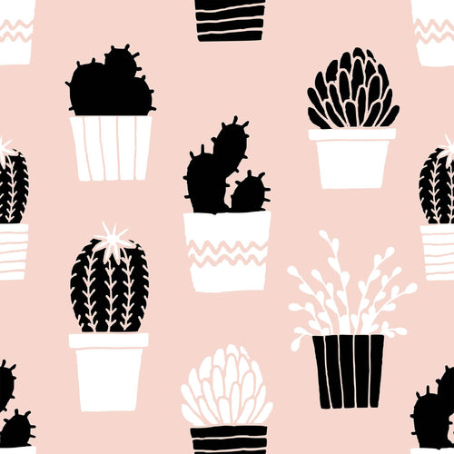 Peach and Black Tropical Removable Wallpaper 4612| Walls By Me