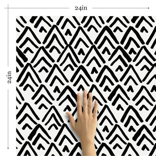 Black and White Thread Teens Peel and Stick Removable Wallpaper