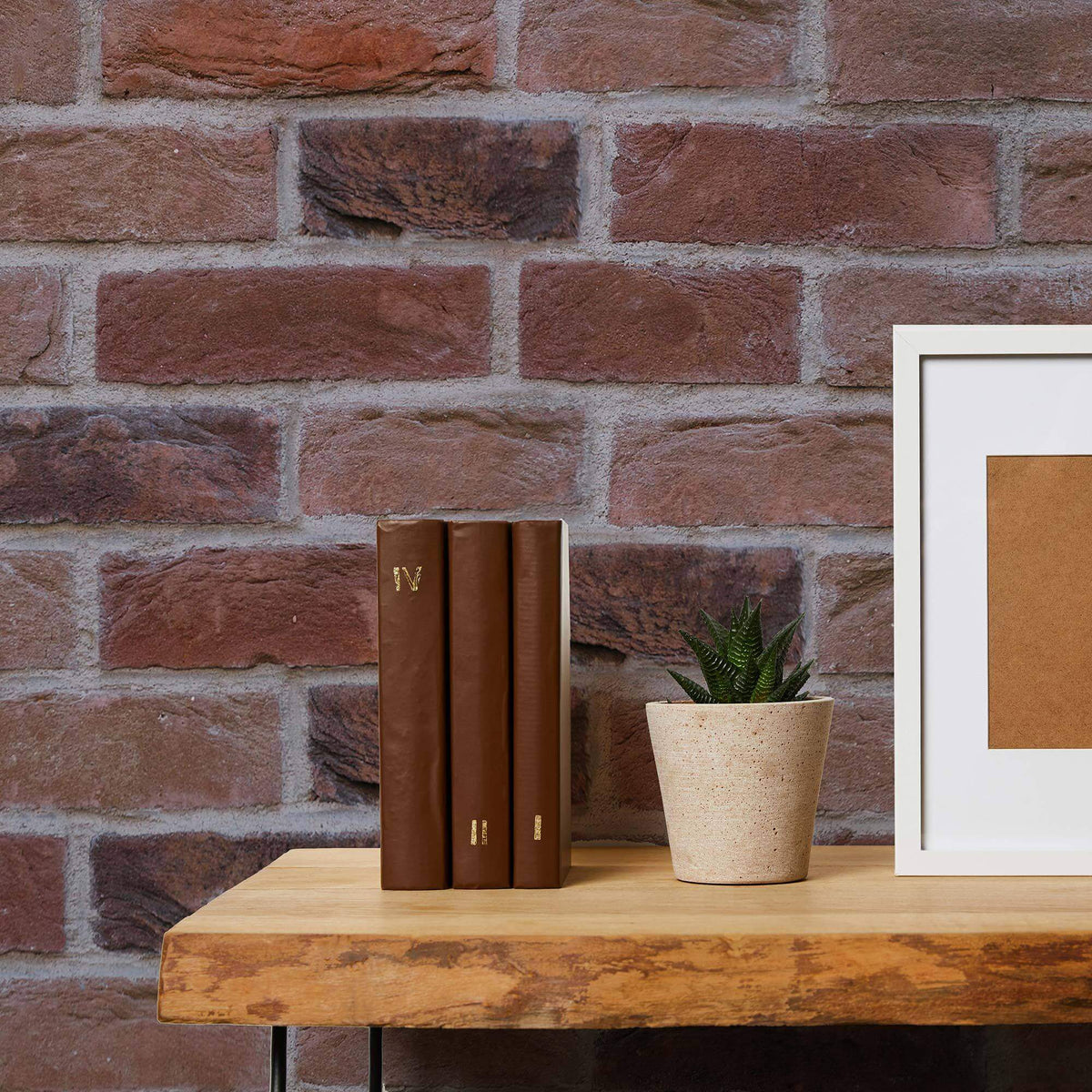 Red Brick Peel and Stick Removable Wallpaper | Walls By Me