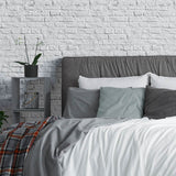 Grey Brick Texture Peel and Stick Removable Wallpaper