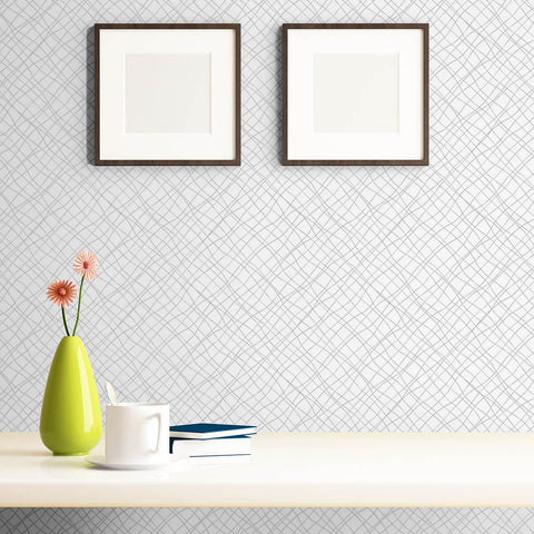 White Faux Peel and Stick Peel and Stick Removable Wallpaper 9689