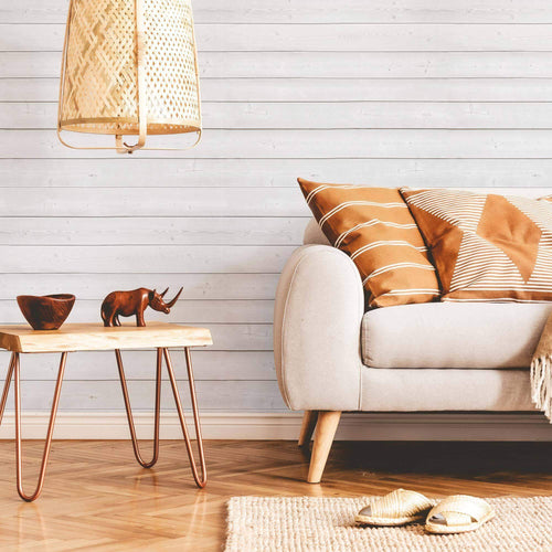 Black and White Shiplap Peel and Stick Removable Wallpaper 3357