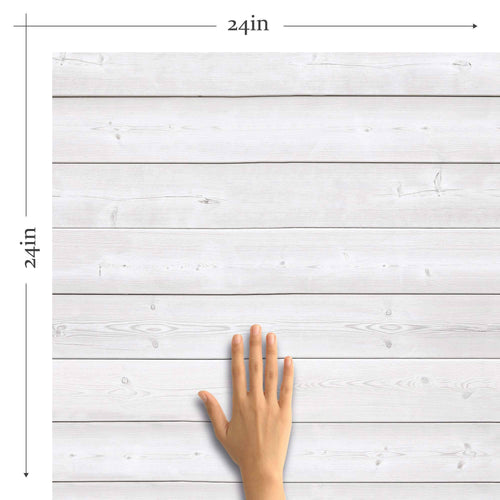 Black and White Shiplap Peel and Stick Removable Wallpaper 3358