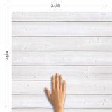 Black and White Shiplap Peel and Stick Removable Wallpaper 3358