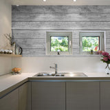 Grey Shiplap Textured Peel and Stick Removable Wallpaper