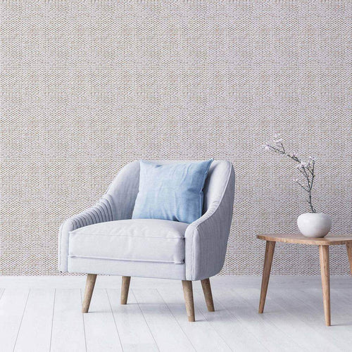 Beige Knit Peel and Stick textured removable wallpaper