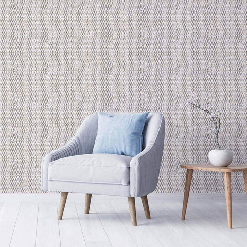 Beige Knit Peel and Stick textured removable wallpaper