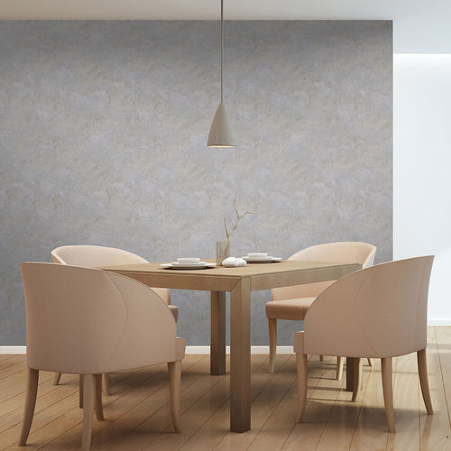 Grey and Brown Faux Cement Texture Peel and Stick Removable Wallpaper