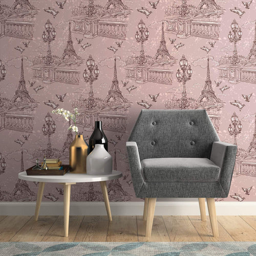 Grey Travel Themed Removable Wallpaper 8500| Walls By Me
