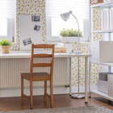 Pink and Yellow LemonThemed Peel and Stick Removable Wallpaper