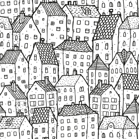 White City Themed Peel and Stick Removable Wallpaper