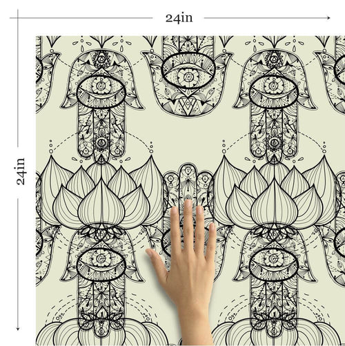 Tan Geometric Themed Removable Wallpaper 1183| Walls By Me