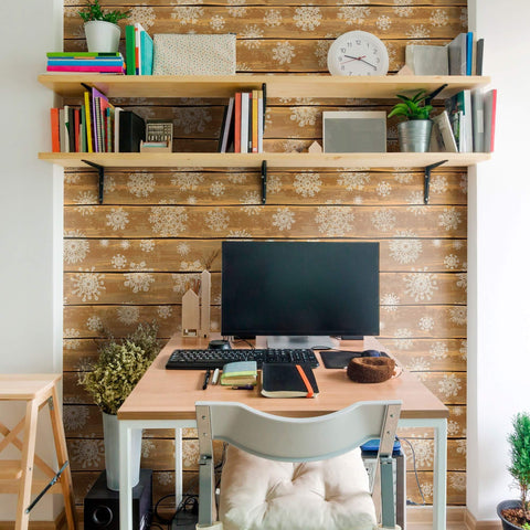 White Faux Themed Removable Wallpaper 6229| Walls By Me