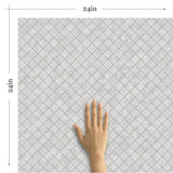 White Geometric Tile Adhesive Removable Wallpaper 7156| Walls By Me