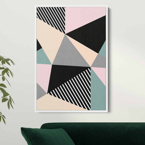 Pink triangle pattern Wall Art Canvas 5723