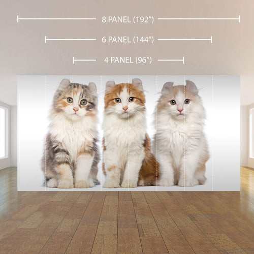 Green and Yellow Cats Peel and Stick Removable Wall Mural 5045