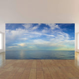 White Clouds Landscape Peel and Stick Removable Wall Mural 3414