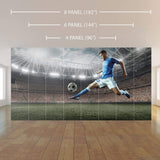 White and Black Soccer Peel and Stick Removable Wall Mural 6126