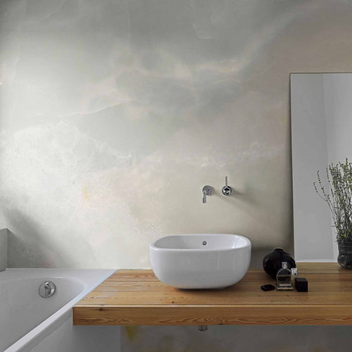 Grey and Yellow Marble Mural Peel and Stick Removable Wall Mural 1197