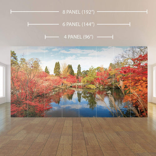 Yellow and Orange Autumn Landscape Peel and Stick Removable Wall Mural 2211