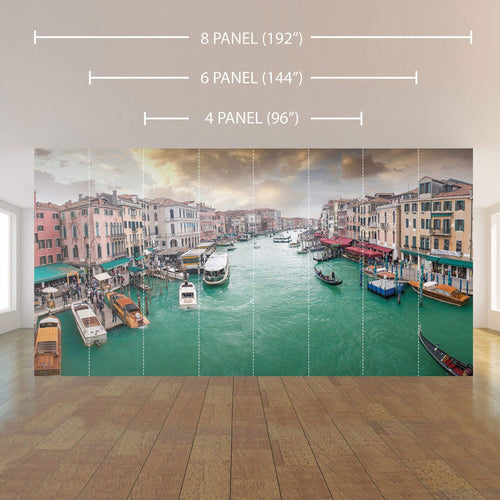 Yellow and Fuchsia City Landscape Peel and Stick Removable Wall Mural 0465