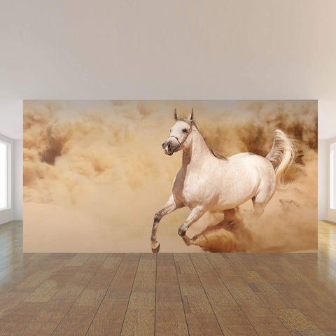 White Horse Peel and Stick Removable Wall Mural 4948