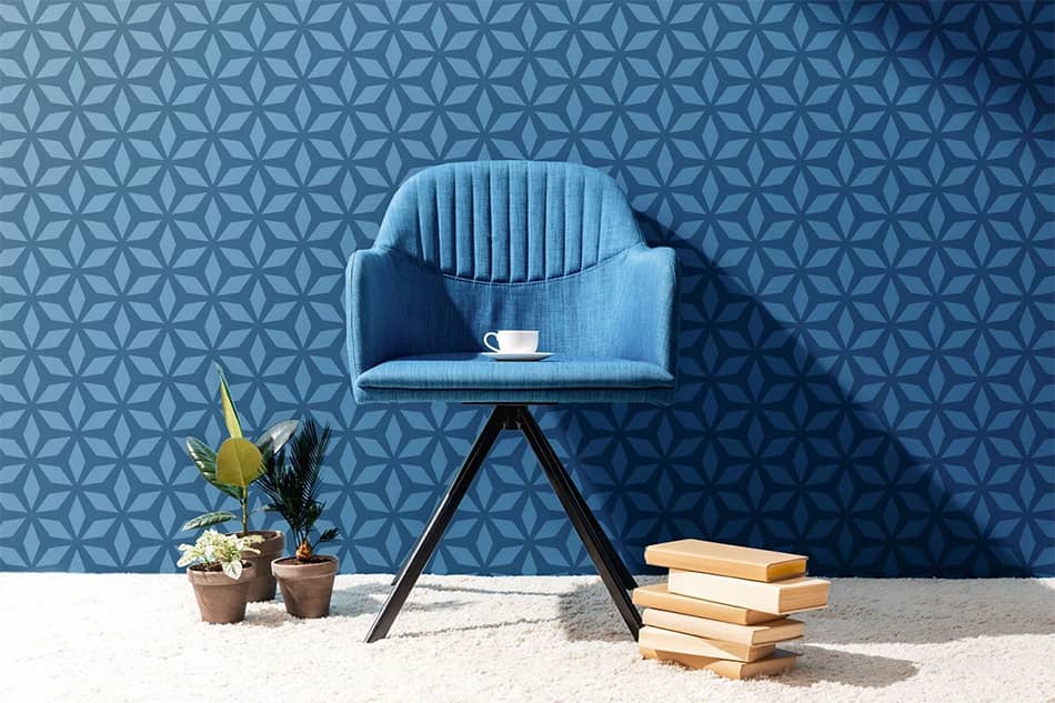 Green and Blue Geometric Shapes, Wallpaper for Walls