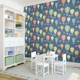 Blue and Yellow Balloons Baby Peel and Stick Removable Wallpaper 8990