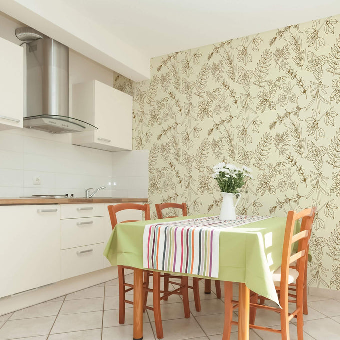 Beige and Blue Tile Tile Adhesive Peel and Stick Removable Wallpaper 9206