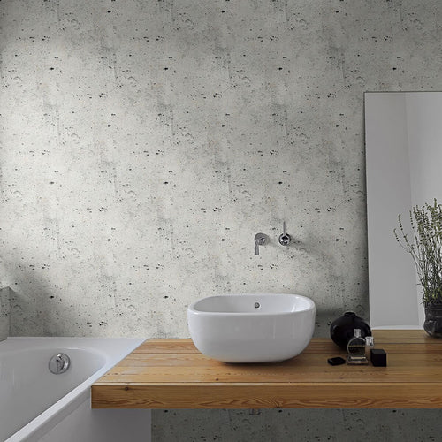 Black and White Concrete Texture Peel and Stick Removable Wallpaper 2469