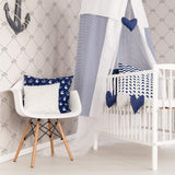 Black Geometric Nautical Peel and Stick Removable Wallpaper 1101