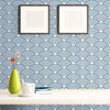 Blue Circles Geometric Peel and Stick Removable Wallpaper 291a