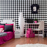 Black and White Checkered Peel and Stick Removable Wallpaper 2326