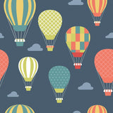 Blue and Yellow Balloons Baby Peel and Stick Removable Wallpaper 8990