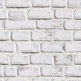 White Faux Brick Peel and Stick Removable Wallpaper 9439