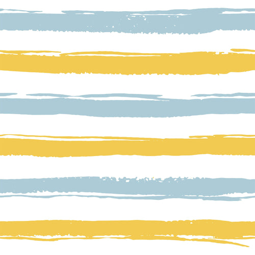 Blue and Yellow Striped Peel and Stick Removable Wallpaper 9628