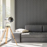 Black Pattern Geometric Peel and Stick Removable Wallpaper 0735