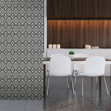 Black Textured Geometric Peel and Stick Removable Wallpaper 7007