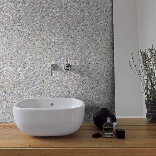 Blue and Yellow Pebbles Imitation Peel and Stick Removable Wallpaper 1071