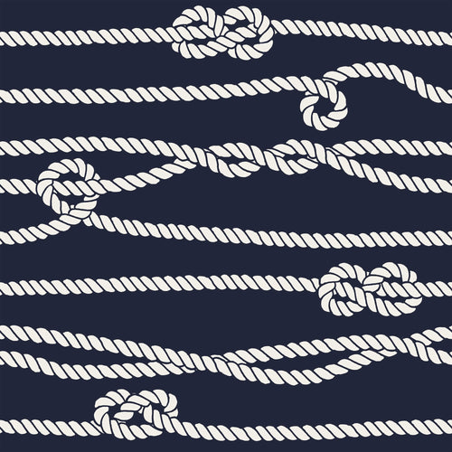 Blue and White Line Nautical Peel and Stick Removable Wallpaper 4121