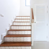 Beige and White Stripe Baby Peel and Stick Removable Wallpaper 7355