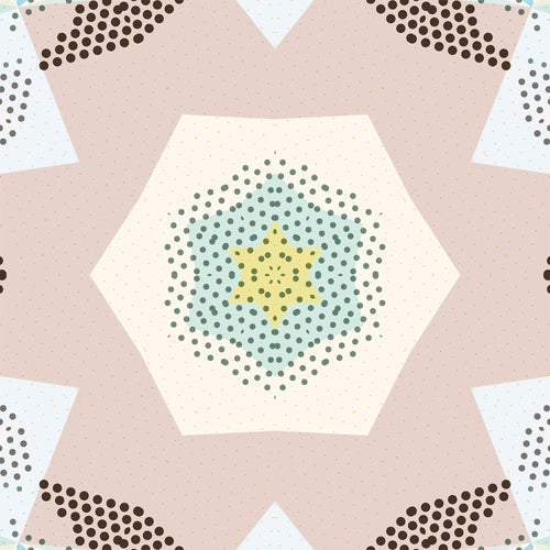 Beige Geometric Tile Adhesive Peel and Stick Removable Wallpaper 7372